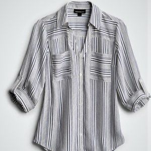 Fortune and Ivy Striped Blouse(L)